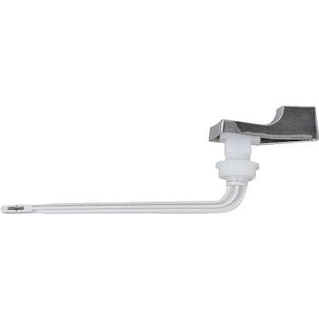 Exclusively Orgill Toilet Flush Lever, Front Mounting, 4 In L Flush Arm, Plastic, Chrome